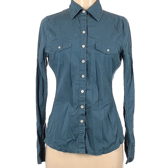 Katherine Pierce Converse One Star 3/4 Sleeve Button Down Size M - Picture 2 of 3